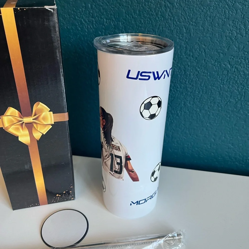 Alex Morgan USWNT US Women Girls Soccer Football Futbol Cup Tumber 20oz (New)